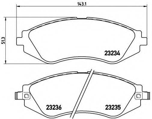 BREMBO P15002 Комплект тормозных колодок, дисковый тормоз