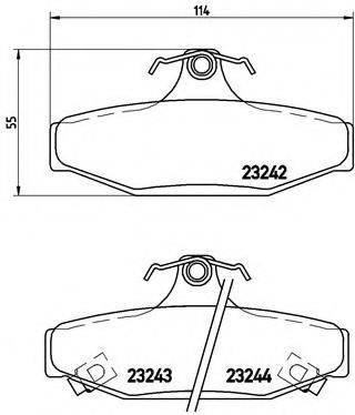 BREMBO P15004 Комплект тормозных колодок, дисковый тормоз