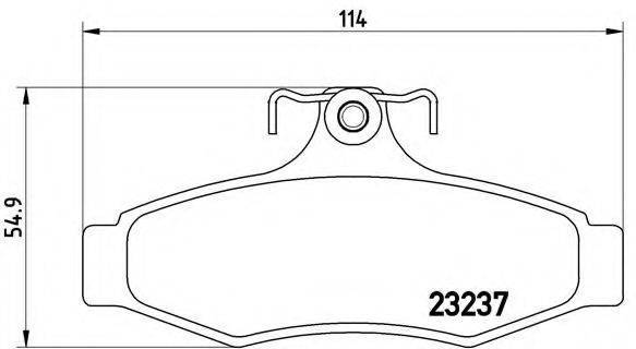 BREMBO P15005 Комплект тормозных колодок, дисковый тормоз