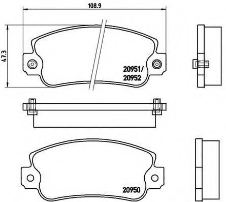 BREMBO P23013 Комплект тормозных колодок, дисковый тормоз