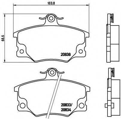 BREMBO P23017 Комплект тормозных колодок, дисковый тормоз