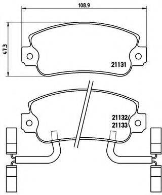 BREMBO P23031 Комплект тормозных колодок, дисковый тормоз