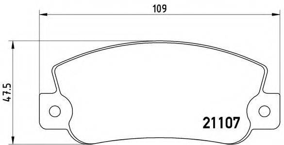 BREMBO P23032 Комплект тормозных колодок, дисковый тормоз