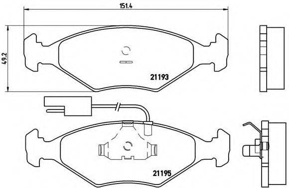 BREMBO P23039 Комплект тормозных колодок, дисковый тормоз