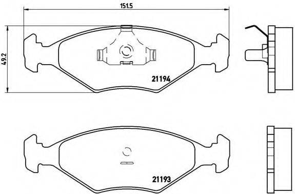 BREMBO P23040 Комплект тормозных колодок, дисковый тормоз