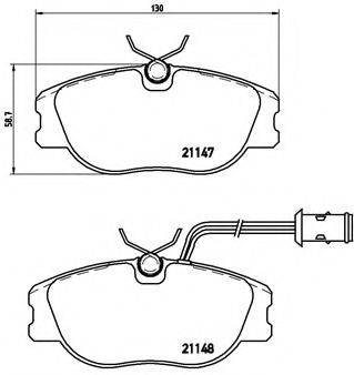 BREMBO P23041 Комплект тормозных колодок, дисковый тормоз