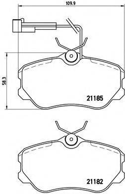 BREMBO P23045 Комплект тормозных колодок, дисковый тормоз