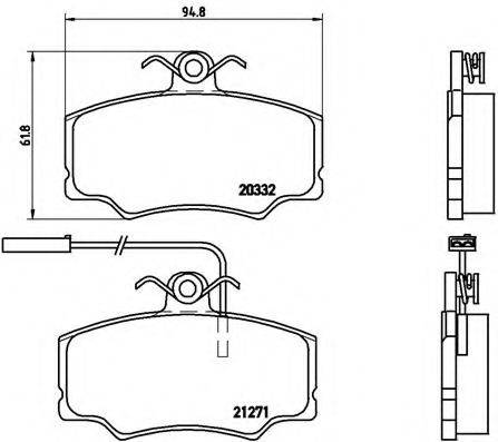 BREMBO P23048 Комплект тормозных колодок, дисковый тормоз