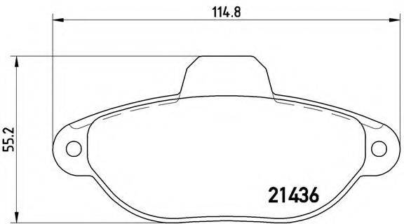 BREMBO P23060 Комплект тормозных колодок, дисковый тормоз