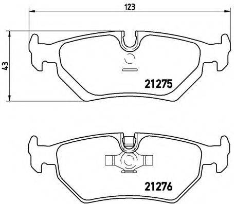 BREMBO P23062 Комплект тормозных колодок, дисковый тормоз