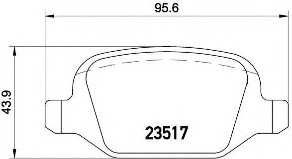 BREMBO P23065 Комплект тормозных колодок, дисковый тормоз