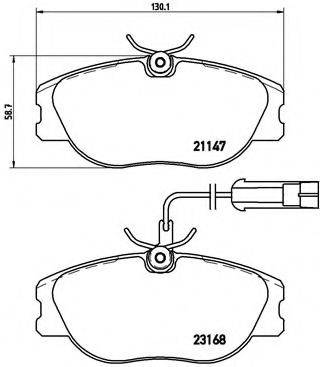 BREMBO P23066 Комплект тормозных колодок, дисковый тормоз