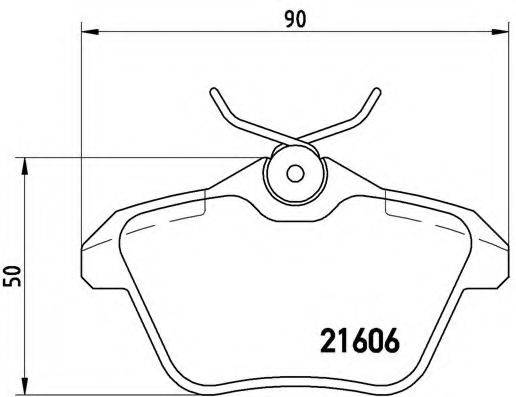 BREMBO P23067 Комплект тормозных колодок, дисковый тормоз