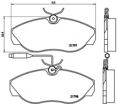 BREMBO P23068 Комплект тормозных колодок, дисковый тормоз