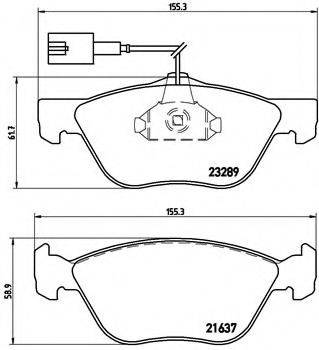 BREMBO P23077 Комплект тормозных колодок, дисковый тормоз