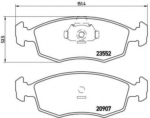 BREMBO P23079 Комплект тормозных колодок, дисковый тормоз