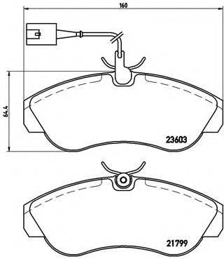 BREMBO P23084 Комплект тормозных колодок, дисковый тормоз