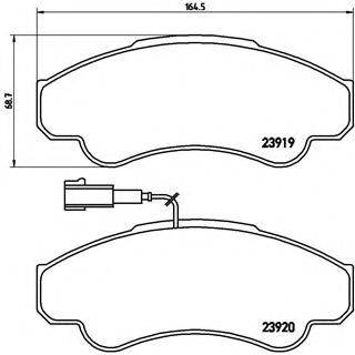 BREMBO P23092 Комплект тормозных колодок, дисковый тормоз