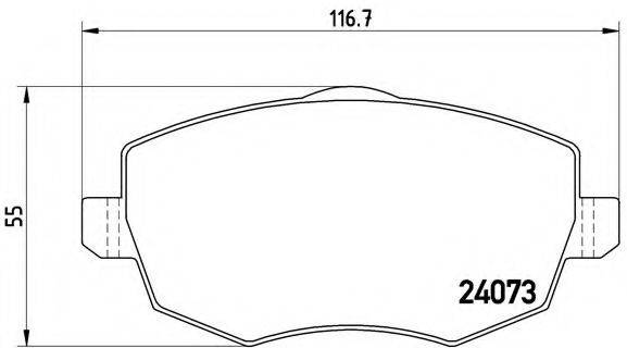 BREMBO P23094 Комплект тормозных колодок, дисковый тормоз