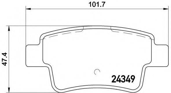 BREMBO P23104 Комплект тормозных колодок, дисковый тормоз