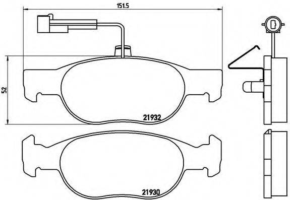 BREMBO P23113 Комплект тормозных колодок, дисковый тормоз