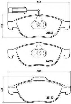 BREMBO P23114 Комплект тормозных колодок, дисковый тормоз