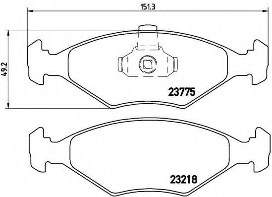 BREMBO P23123 Комплект тормозных колодок, дисковый тормоз