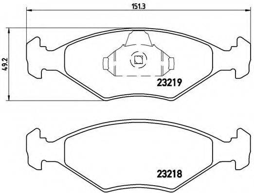 BREMBO P23124 Комплект тормозных колодок, дисковый тормоз
