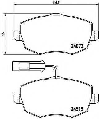 BREMBO P23127 Комплект тормозных колодок, дисковый тормоз