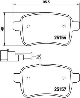 BREMBO P23133 Комплект тормозных колодок, дисковый тормоз