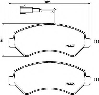 BREMBO P23136 Комплект тормозных колодок, дисковый тормоз