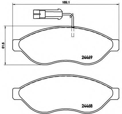 BREMBO P23143 Комплект тормозных колодок, дисковый тормоз