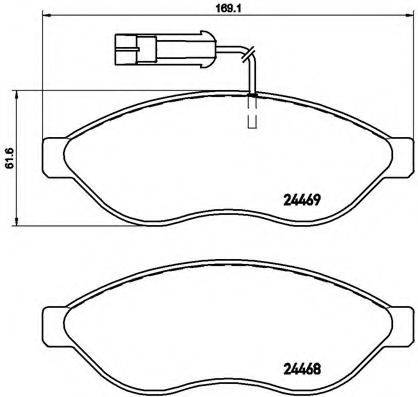 BREMBO P23144 Комплект тормозных колодок, дисковый тормоз