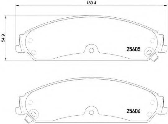 BREMBO P23149 Комплект тормозных колодок, дисковый тормоз