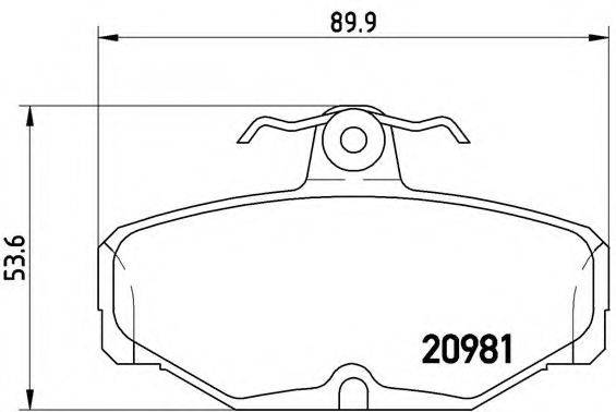 BREMBO P24018 Комплект тормозных колодок, дисковый тормоз