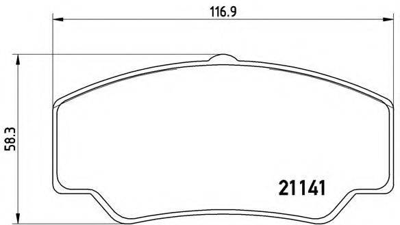 BREMBO P24023 Комплект тормозных колодок, дисковый тормоз