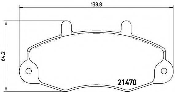 BREMBO P24032 Комплект тормозных колодок, дисковый тормоз