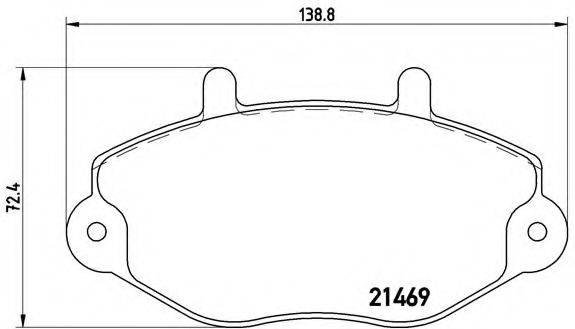 BREMBO P24033 Комплект тормозных колодок, дисковый тормоз