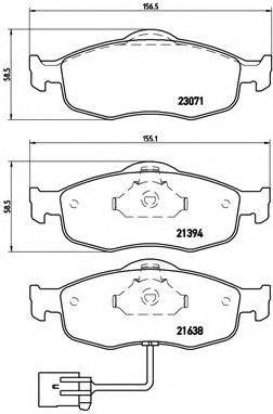 BREMBO P24034 Комплект тормозных колодок, дисковый тормоз