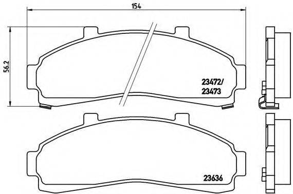 BREMBO P24041 Комплект тормозных колодок, дисковый тормоз