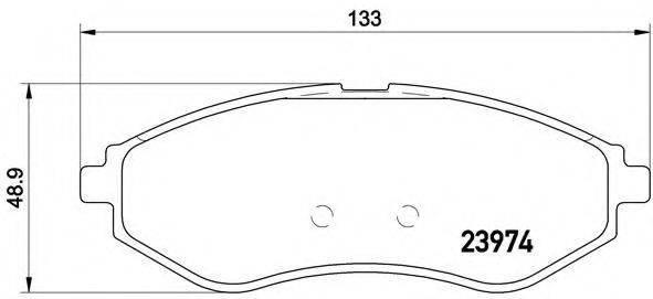 BREMBO P24048 Комплект тормозных колодок, дисковый тормоз