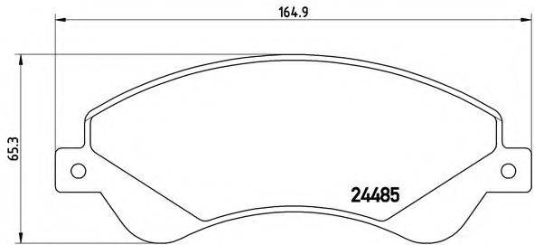 BREMBO P24065 Комплект тормозных колодок, дисковый тормоз