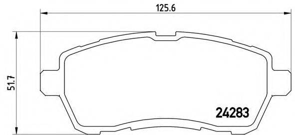 BREMBO P24072 Комплект тормозных колодок, дисковый тормоз