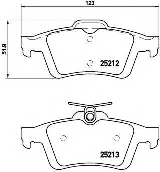 BREMBO P24148 Комплект тормозных колодок, дисковый тормоз