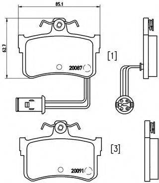 BREMBO P28015 Комплект тормозных колодок, дисковый тормоз