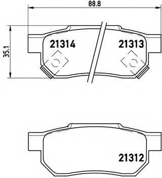 BREMBO P28017 Комплект тормозных колодок, дисковый тормоз