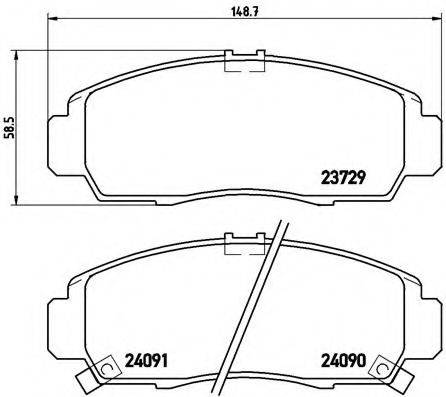 BREMBO P28034 Комплект тормозных колодок, дисковый тормоз