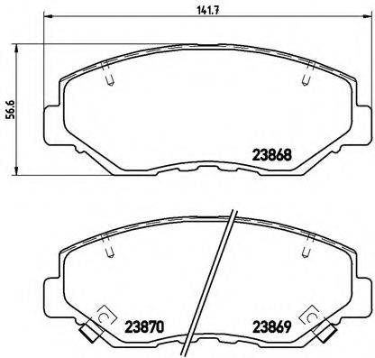 BREMBO P28035 Комплект тормозных колодок, дисковый тормоз