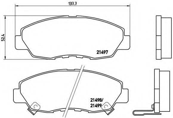 BREMBO P28042 Комплект тормозных колодок, дисковый тормоз