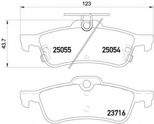 BREMBO P28070 Комплект тормозных колодок, дисковый тормоз